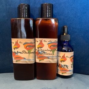 Shampoo, conditioner hair oil body wash and lotion